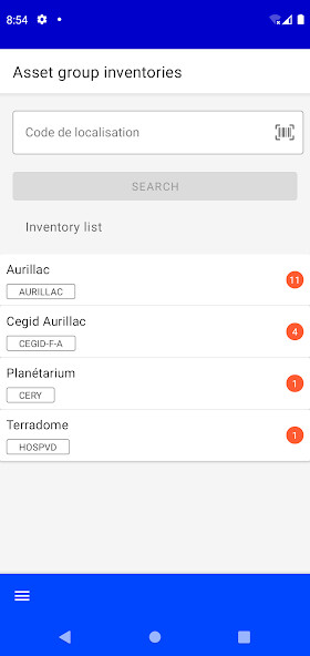 Run android online APK Asset group inventories from MyAndroid or emulate Asset group inventories using MyAndroid