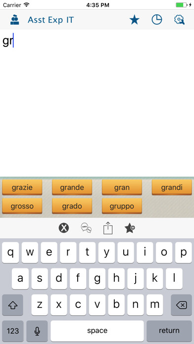 Emulate iPhone app Assistive Express Italian using MyAndroid