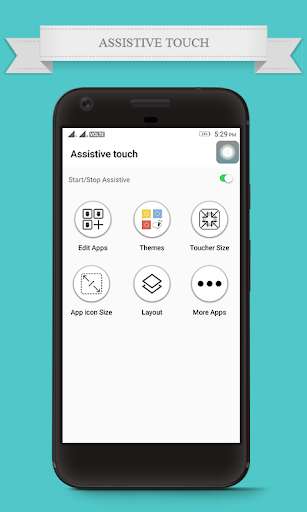 Run android online APK Assistive touch for Phone 7 - OS 10 from MyAndroid or emulate Assistive touch for Phone 7 - OS 10 using MyAndroid