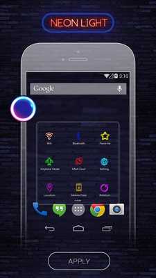 Emulate Android APK Assistive Touch Neon Light