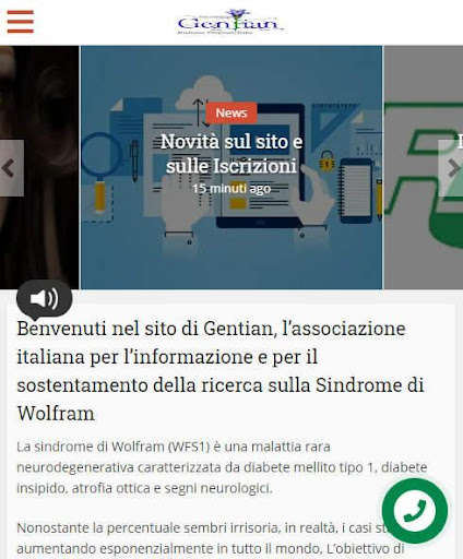 Run android online APK Associazione Gentian - Sindrome Wolfram Italia from MyAndroid or emulate Associazione Gentian - Sindrome Wolfram Italia using MyAndroid