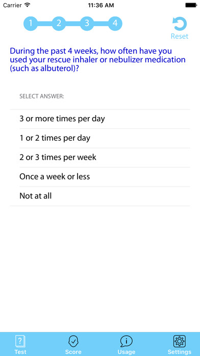 Emulate iPhone app Asthma Test using MyAndroid Emulate iPhone app Asthma Test using MyAndroid