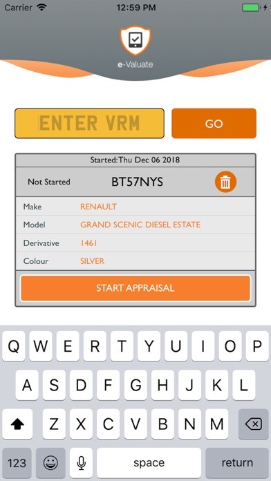 Emulate iPhone app Aston Barclay e-Valuate using MyAndroid