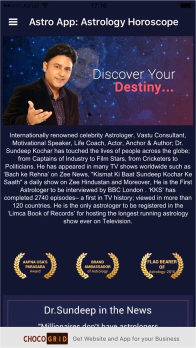 Emulate iPhone app Astro App: Astrology Horoscope using MyAndroid Emulate iPhone app Astro App: Astrology Horoscope using MyAndroid