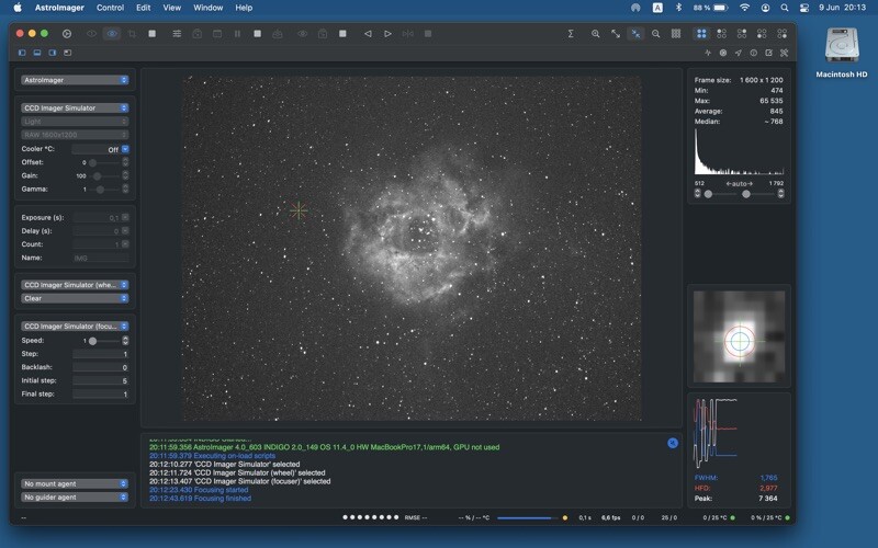 Emulate iPhone app AstroImager using MyAndroid