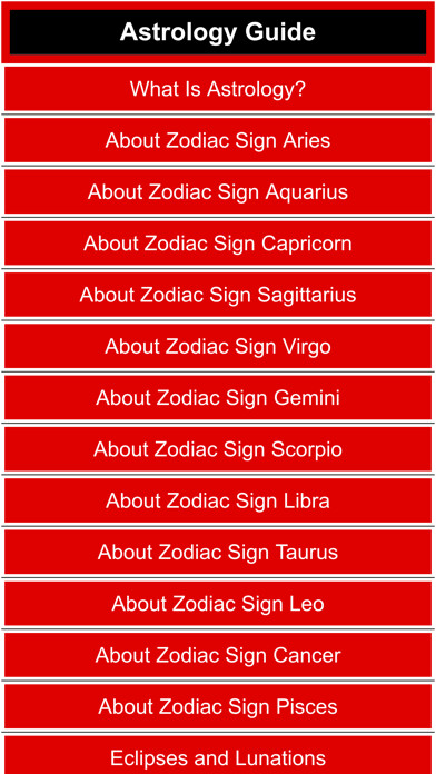 Emulate iPhone app astrology guide 2016 using MyAndroid