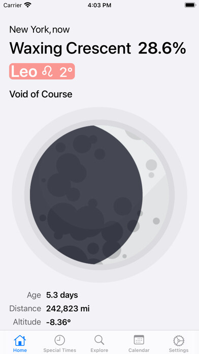 Emulate iPhone app AstroMoon: Moon Calendar using MyAndroid Emulate iPhone app AstroMoon: Moon Calendar using MyAndroid