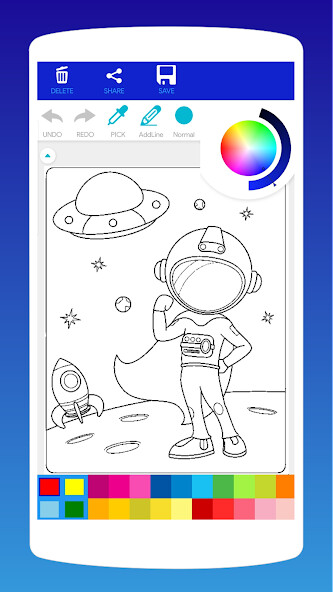 Emulate iPhone app Astronaut Coloring Book using MyAndroid Emulate iPhone app Astronaut Coloring Book using MyAndroid