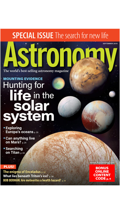 Emulate iPhone app Astronomy Magazine using MyAndroid
