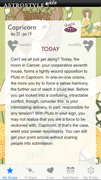 Emulate iPhone app AstroStyle Mobile using MyAndroid