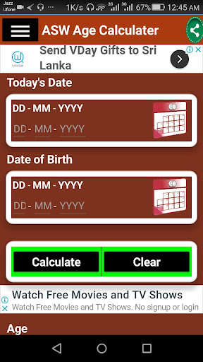 Run android online APK ASW AGE CALCULATOR from MyAndroid or emulate ASW AGE CALCULATOR using MyAndroid Run android online APK ASW AGE CALCULATOR from MyAndroid or emulate ASW AGE CALCULATOR using MyAndroid
