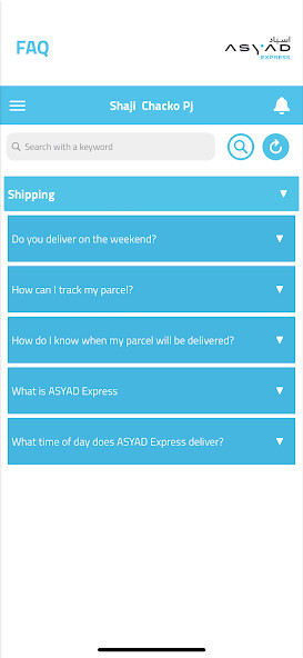 Run android online APK ASYAD Express Consumer Application from MyAndroid or emulate ASYAD Express Consumer Application using MyAndroid