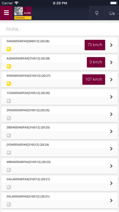 Emulate iPhone app Asystent GPS Alior Leasing using MyAndroid