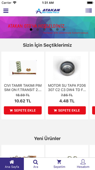 Emulate iPhone app Atakan Oto Yedek Parça using MyAndroid Emulate iPhone app Atakan Oto Yedek Parça using MyAndroid
