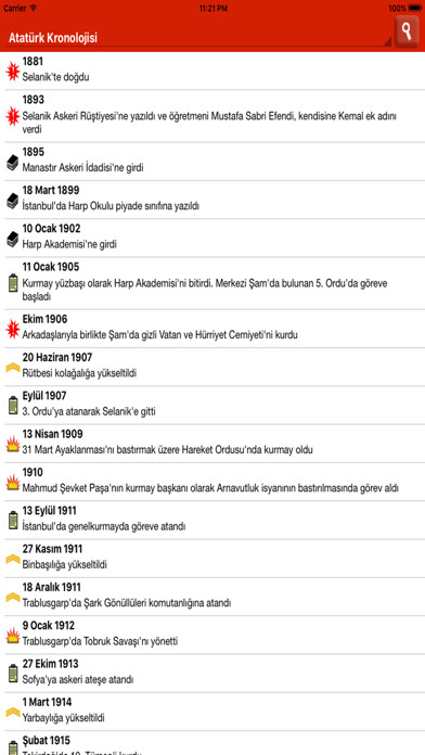 Emulate iPhone app Atatürk Kronolojisi ve Sözleri using MyAndroid Emulate iPhone app Atatürk Kronolojisi ve Sözleri using MyAndroid