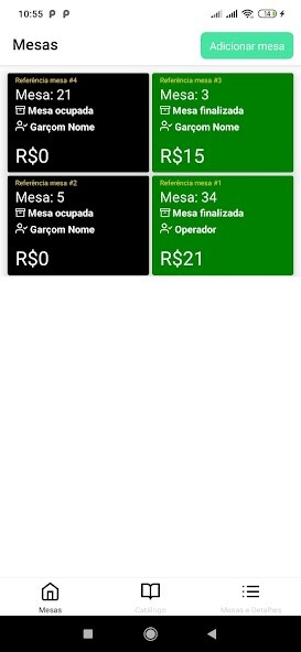 Emulate Android APK Atendimento de Mesas
