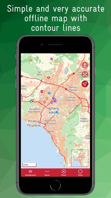 Emulate iPhone app Athens Offline Map using MyAndroid