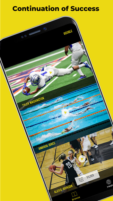 Emulate iPhone app Athletes Launch using MyAndroid