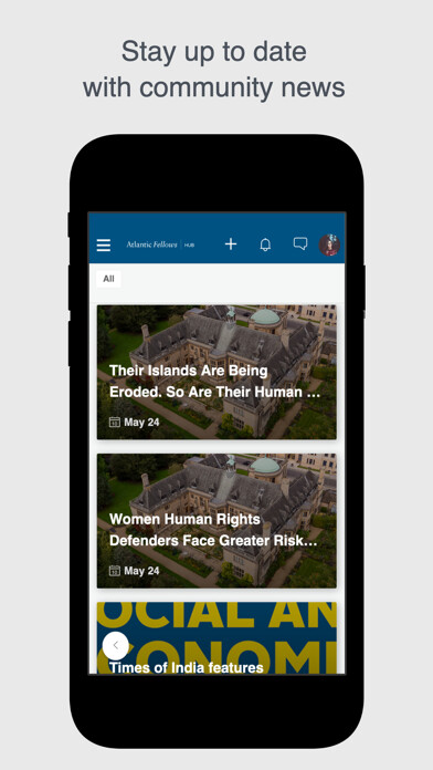 Emulate iPhone app Atlantic Fellows Hub using MyAndroid