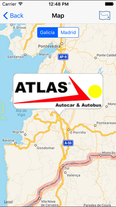 Emulate iPhone app Atlas Bus using MyAndroid