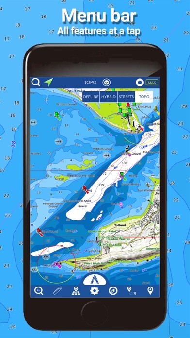 Emulate iPhone app Atlas Nautical Charts using MyAndroid