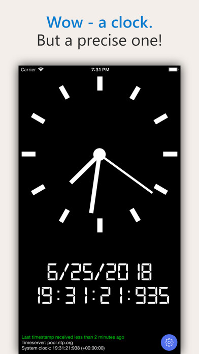 Emulate iPhone app AtomicClock: NTP Time using MyAndroid