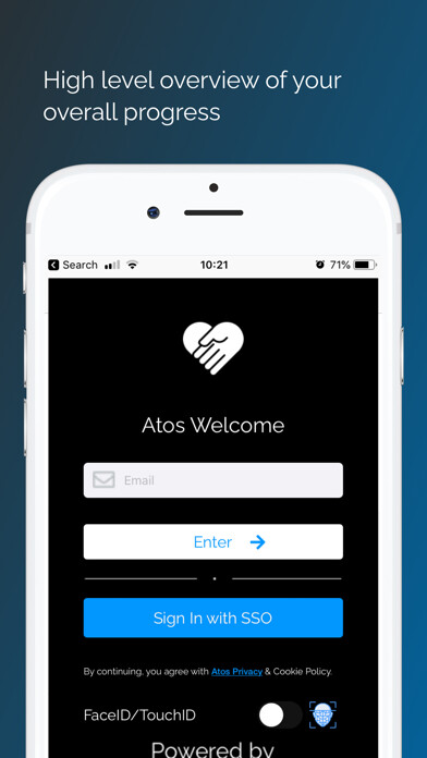 Emulate iPhone app Atos Welcome using MyAndroid