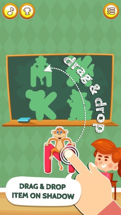 Emulate iPhone app A to Z Alphabet Education using MyAndroid