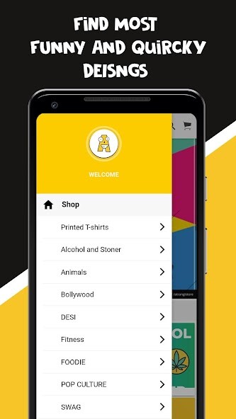 Run android online APK Atrangi Store Online T-shirt Shopping App from MyAndroid or emulate Atrangi Store Online T-shirt Shopping App using MyAndroid