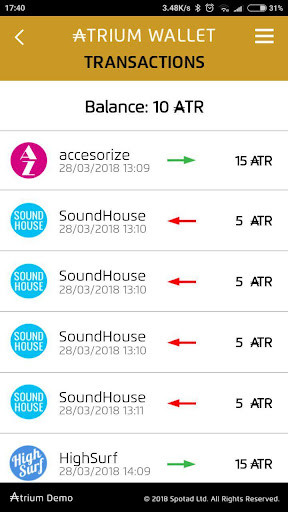 Run android online APK Atrium Wallet from MyAndroid or emulate Atrium Wallet using MyAndroid