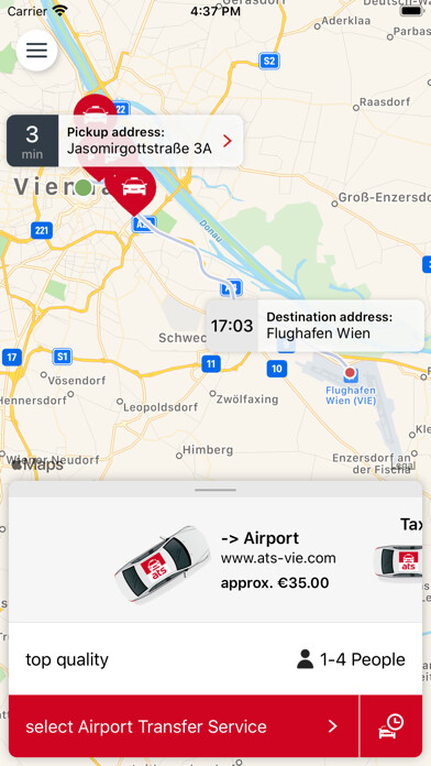 Emulate iPhone app ATS - Airport Transfer Service using MyAndroid Emulate iPhone app ATS - Airport Transfer Service using MyAndroid