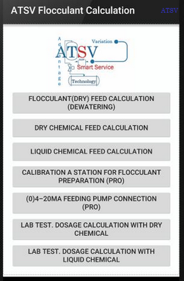 Emulate Android APK ATSV Flocculant Calculation