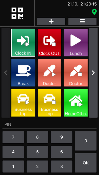 Emulate iPhone app Attendance Clock GIRITON using MyAndroid