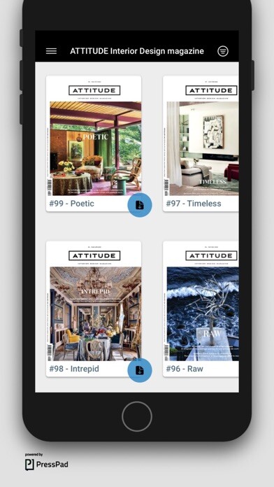 Emulate iPhone app ATTITUDE Interior Magazine using MyAndroid