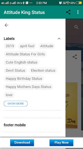 Run android online APK Attitude King Status from MyAndroid or emulate Attitude King Status using MyAndroid