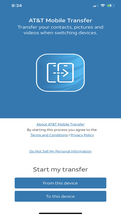 Emulate iPhone app AT&T Mobile Transfer using MyAndroid
