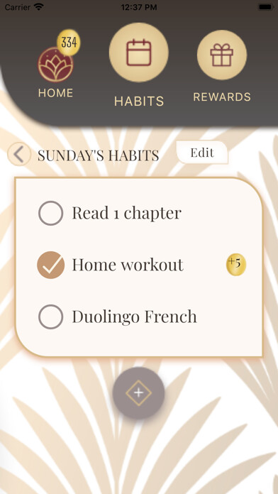 Emulate iPhone app Attune Mint Habit Tracker using MyAndroid