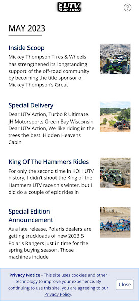 Emulate iPhone app ATV UTV ACTION Magazine using MyAndroid Emulate iPhone app ATV UTV ACTION Magazine using MyAndroid