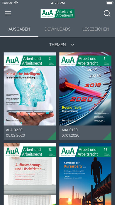 Emulate iPhone app AuA Magazin using MyAndroid