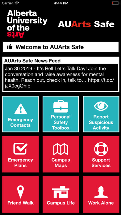 Emulate iPhone app AUArts Safe using MyAndroid Emulate iPhone app AUArts Safe using MyAndroid