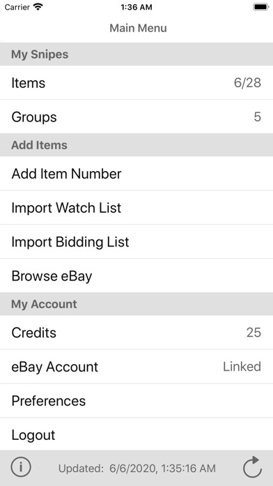 Emulate iPhone app Auction Bid Sniper: Myibidder using MyAndroid