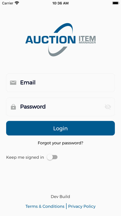 Emulate iPhone app Auction Item Manager - Bidpath using MyAndroid