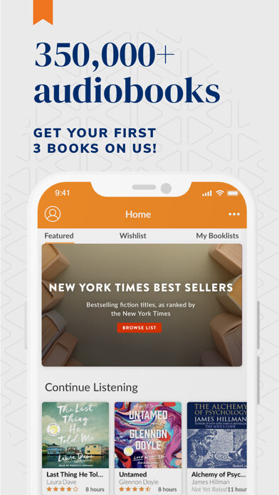 Emulate iPhone app Audiobooks.com: Get audiobooks using MyAndroid