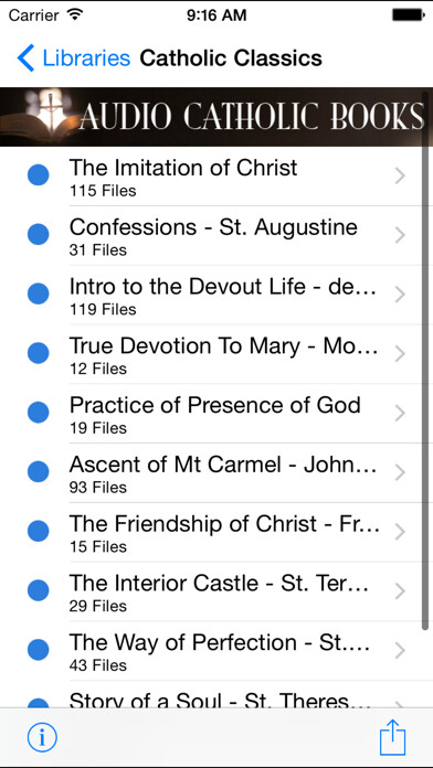 Emulate iPhone app Audio Catholic Books using MyAndroid