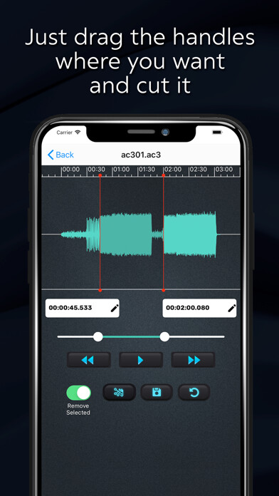 Emulate iPhone app Audio Cutter Converter Merger using MyAndroid