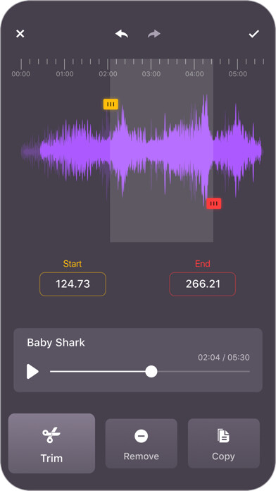 Emulate iPhone app Audio editor - Mp3 cutter using MyAndroid Emulate iPhone app Audio editor - Mp3 cutter using MyAndroid