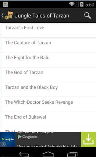 Run android online APK Audio: Jungle Tales of Tarzan from MyAndroid or emulate Audio: Jungle Tales of Tarzan using MyAndroid