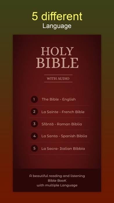 Emulate iPhone app Audio La Santa Biblia using MyAndroid