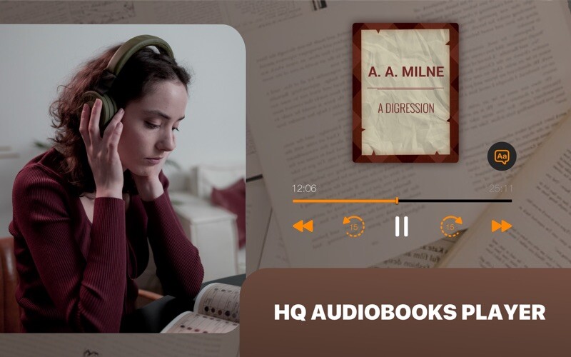 Emulate iPhone app Audio Library AI: Books Player using MyAndroid