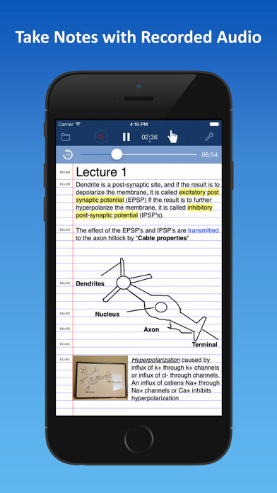 Emulate iPhone app AudioNote Lite - Notepad and Voice Recorder using MyAndroid Emulate iPhone app AudioNote Lite - Notepad and Voice Recorder using MyAndroid
